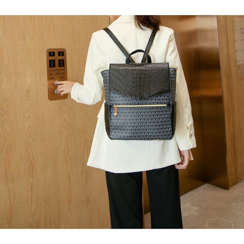 Leidy M Signature/Croco Backpack