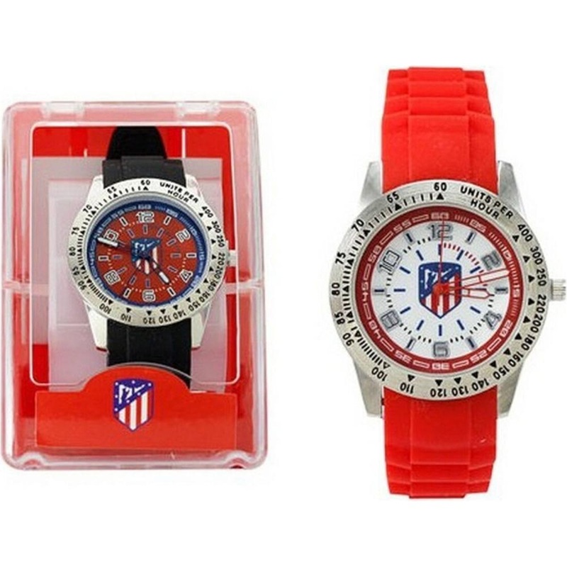Atltico Madrid Children’s Watch – Infants Wristwatch Model Red Silicone Circular Watch AM007 in Plastic