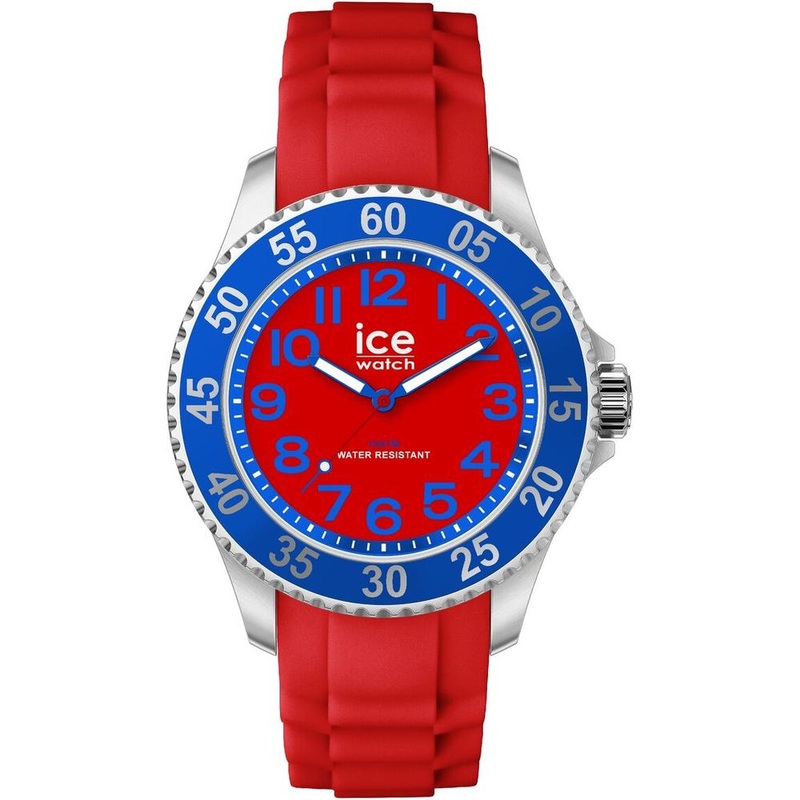 Ice Men’s Watch 020364 Stainless Steel Quartz Watch with Red Silicone Strap