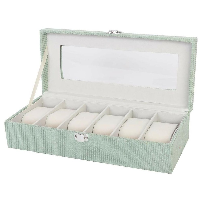 Versa Luxurious Green Polyester Box for Watches