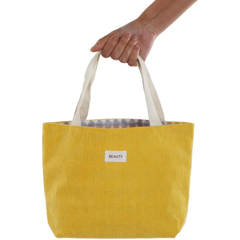 Versa Bag Corduroy Handbag in Radiant Yellow
