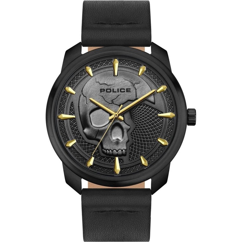 Police Men’s Watch – Watch Model 1234, Leather & Stainless Steel Watch