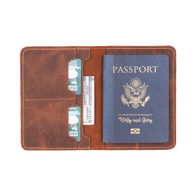 Yuma Genuine Leather Passport Wallet – Handmade Travel Document Holder