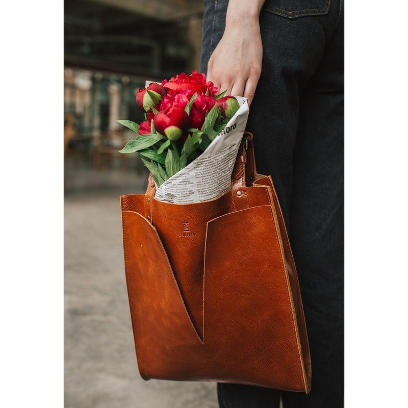 Designer Real Leather Handbag – Personalized Soft Tote
