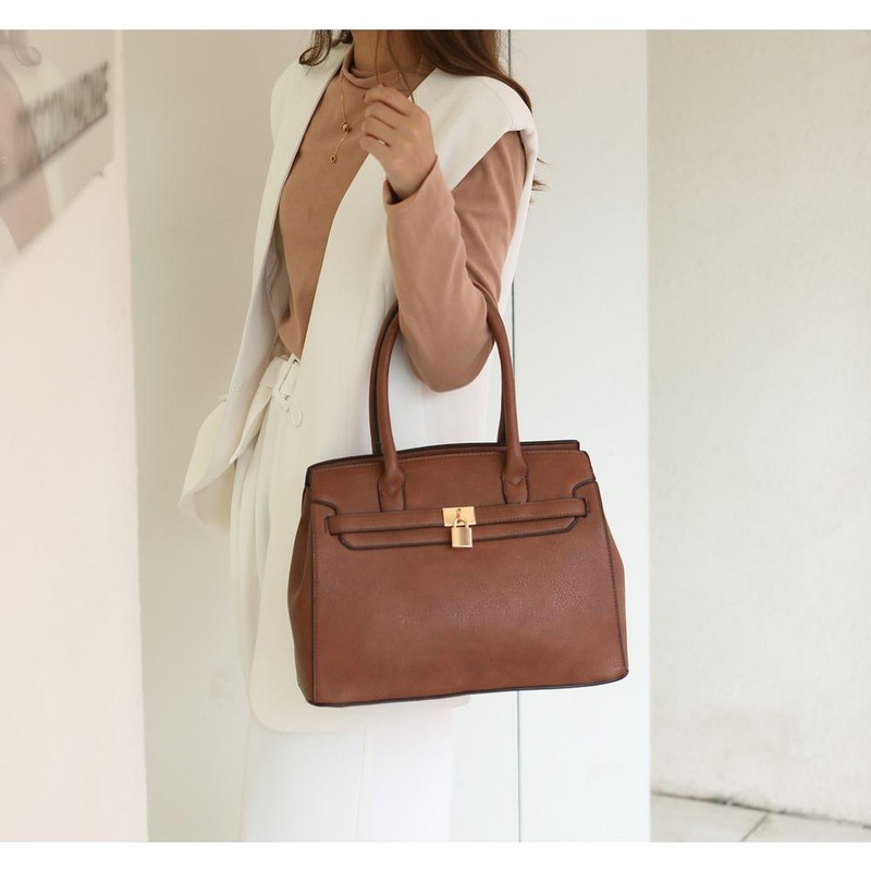 Bruna Satchel Bag with Matching Wallet  Elegance Redefined