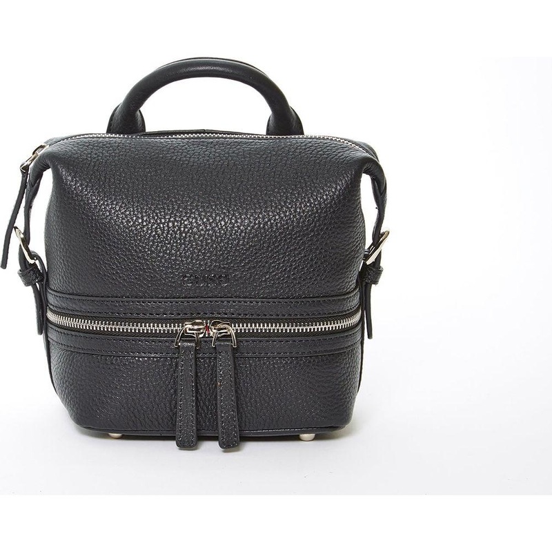 SUSU The Ashley Black Leather Backpack Purse