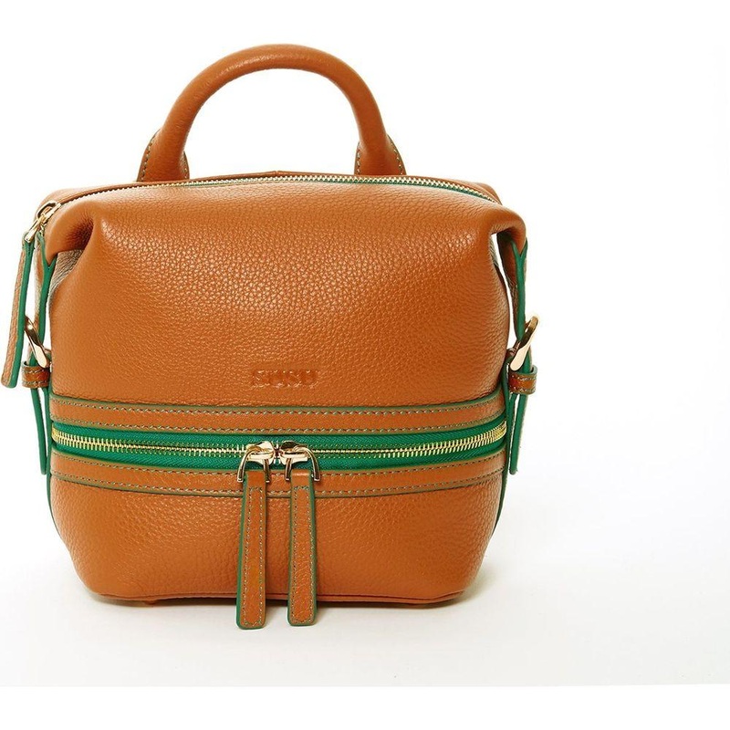 SUSU The Ashley Brown Leather Backpack Purse