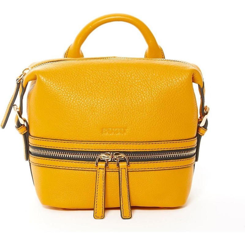 SUSU The Ashley Yellow Leather Backpack Purse