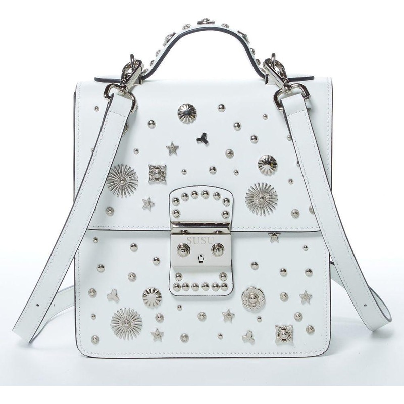 SUSU The Hollywood Backpack Leather Purse White