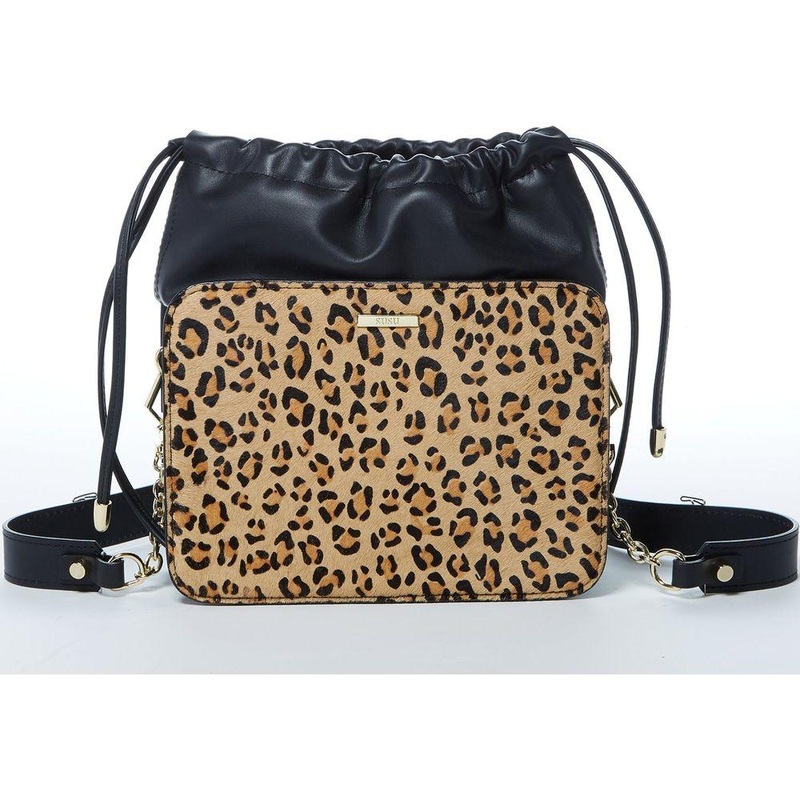 SUSU The Patricia Black Leopard Leather Purse
