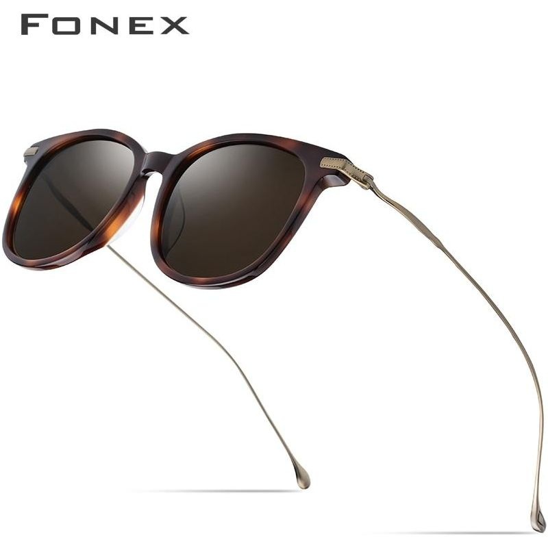 Titanium Acetate Polarized Sunglasses Men New Fashion Brand Designer
