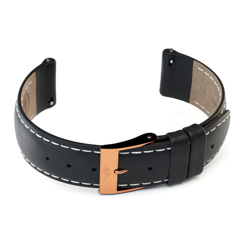 Black Leather – Rose Gold Gloss