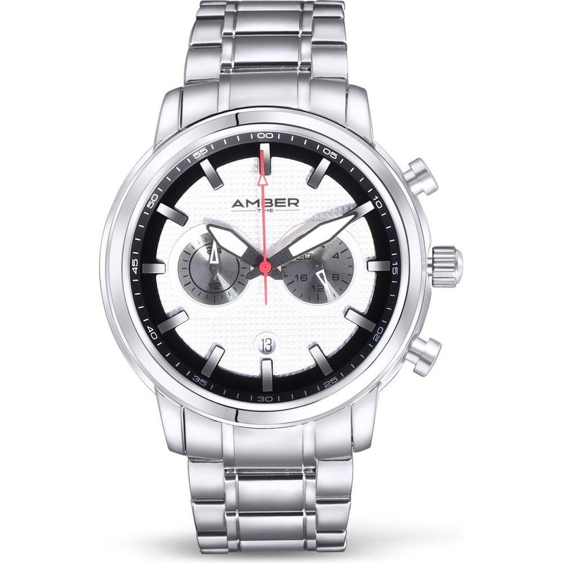 Amber Time Men’s Quartz Chronograph Watch – A Statement of Elegance