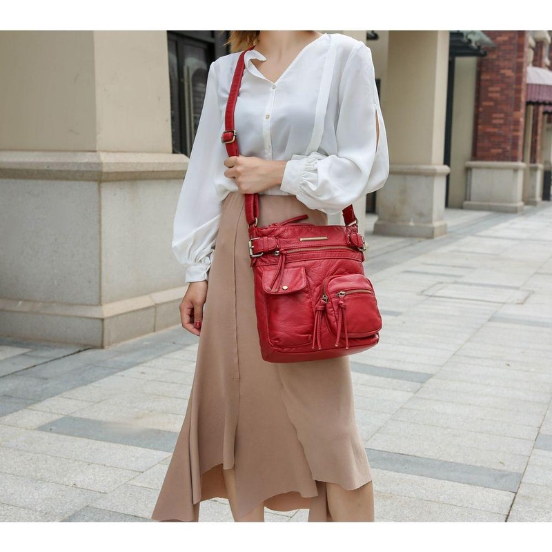 Vintage Stiella Crossbody Bag – Timeless Elegance in Faux Leather